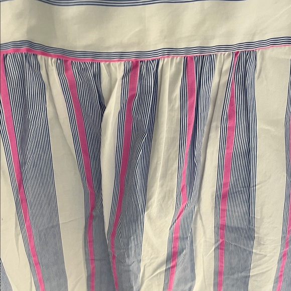 JODIFL Blue and Pink Striped Button-Down Shirt NWT - Picture 7 of 11